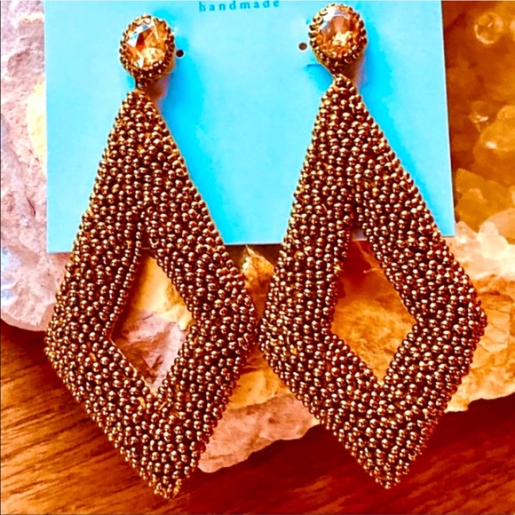 NWT Deepa Gurnani Beaded Diamond Chandeliers - Picture 2 of 8